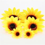 1PCS 4/7/10CM Sunflower Artificial Flowers Silk Fake Flowers Head For Home Decor Wedding Decoration