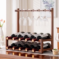 Bamboo Wine Rack Luxury New Style Goblet Wine Cabinet Household Light Wine Glass Wine Desktop Shelf 