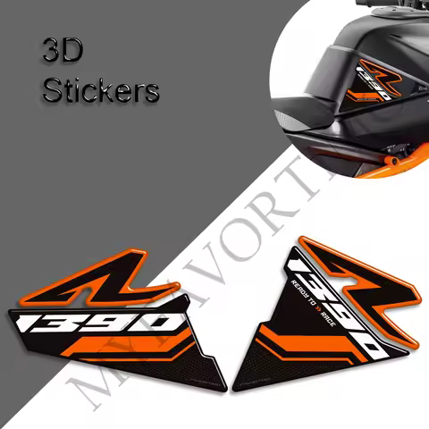 3D Resin Tank Pad Stickers Motorcycle Fuel Tank Protection Decals For 1390 Super Duke R EVO 2024 202