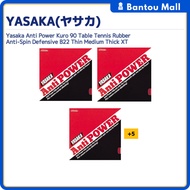 Yasaka Anti Power Kuro 90 Table Tennis Rubber Anti-Spin Defensive B22 Thin Medium Thick XTDirect fro