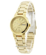 New [CreationWatches] Seiko 5 Automatic 21 Jewels Women's Gold Tone St