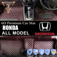[ HONDA SEDAN LIVE ] 6D PU Leather Mat For HONDA CITY, CIVIC, ACCORD, GN2, GN3, GN5, GM6, GM2, GD6, 