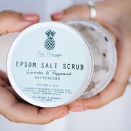 PINK PINEAPPLE Epsom Salt Scrub - lavender &amp; peppermint - 150ml All natural scrub for Body &amp; Feet สครับขัดผิวกายจากธรรมชาติ