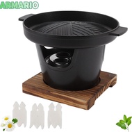 IARMARIOQR Hibachi Grill, Burner Stove Wood Aluminum Alloy Mini BBQ Grill, Practical Removable Stand