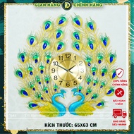 Đồng Hồ Treo Tường Con Chim Công Tài Lộc Chính Hãng D1 Home Kim Trôi Trang Trí Tường Decor - 60V