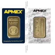new Non-magnetic 1oz 31G APMEX Sealed packing Copper Gold Bar 24k Gold Plated Bullion Ingot Bar Uniq
