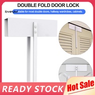 /LO/ Metal Door Lock Wardrobe Door Lock Rustproof Metal Bifold Door Lock Easy Installation Child Safety Lock for Wardrobe and Cabinet