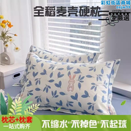 稻殼枕頭單人硬枕頭加大宿舍稻穀殼家用稻麥皮4874學生高枕芯一對