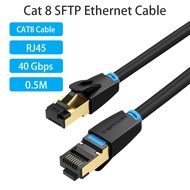 Vention Cat 8สาย Ethernet SSTP 40Gbps ความเร็วสูง RJ45 Cat8สายเคเบิลเครือข่ายเคลือบทองเชื่อมต่อสำหรับเราเตอร์โมเด็มพีซีแล็ปท็อป PS3 PS4 XBox CAT 8สาย Lan 0.5เมตร1เมตร1.5เมตร2เมตร3เมตร5M 8M 10M 15M 20M 30M RJ45สายเคเบิลอินเทอร์เน็ต Cat8