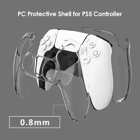 For PS5 Clear PC Cover Ultra Slim Protector Case for PS5 Controller