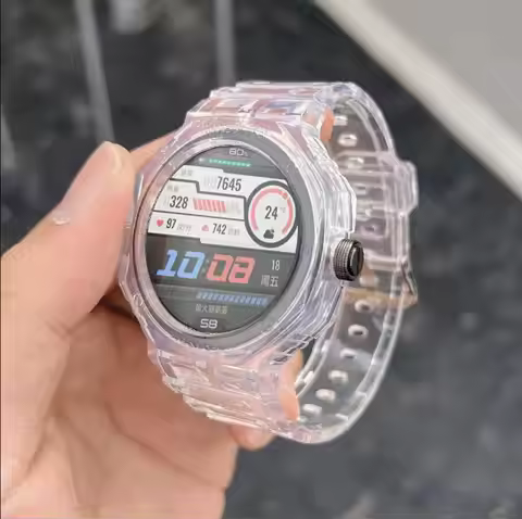 Modification Strap For Huawei Watch GT Cyber Watch, integrated Strap, Replaced Watchband with Transp