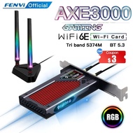 Fenvi FV-AXE3000 Wi-Fi 6E AX210 Bluetooth 5.3 Wireless 5374Mbps