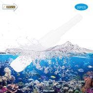 CAUSI 20pcs Set PVC Tube Connector, Practical PVC Aquarium Hose Adapter, Accessories Transparent 4mm