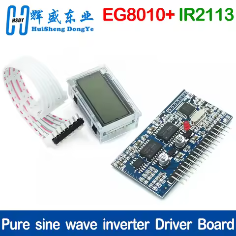 5V DC-AC Pure Sine Wave Inverter SPWM Driver Board EGS002 12Mhz Crystal Oscillator EG8010 + IR2113 D