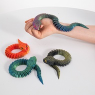 3D  Snakes Animals Realistic Rotatable Dragons Dragons for Desktop Ornaments PVC Plastic Home Decor 