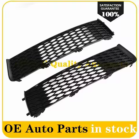 New 4L0807697B 4L0807698B Front Bumper Fog Light Left Right Grille Racing Grills Mesh Cover Trim Ven