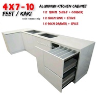 Kitchen Cabinet /Aluminium Kitchen Cabinet /Base Cabinet comes with tabletop /Kabinet Dapur Aluminiu