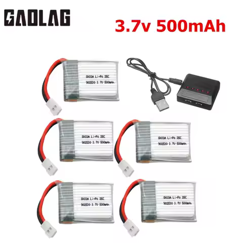 3.7V 500mAh 25C LiPo Battery with charger For Wltoys V931 F949 XK K123 6Ch RC Helicopter Spare Parts