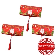 Foldable Christmas Money Holder, Santa Themed Red Envelope Designed For 10 Us Dollars, Unique Y9o5