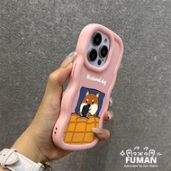 Cute Puppy Macaron 3D Wave Phone Case For Motorola Moto G64 G60 G60S G56 G55 G53 G52 G35 G32 G30 G24