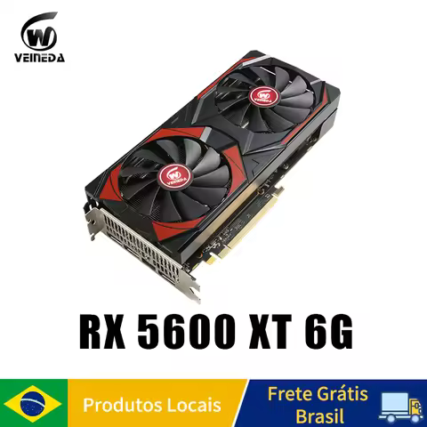 VEINEDA RX 5600XT 6G Graphics Card 192Bit 8pin GDDR6 PC Gaming GPU AMD RX5600XT 6gb Supports Desktop