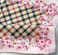 DAKS 復古手帕口袋方形花卉 21 x 20.5 英寸