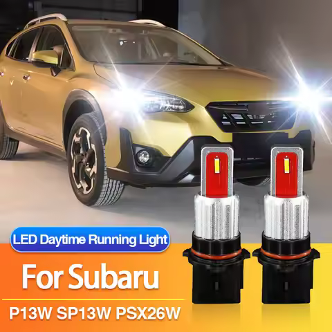 2PCS P13W PSX26W LED Daytime Running Light SH23W for Subaru XV/Forester/Outback/Levorg/WRX STI/Impre