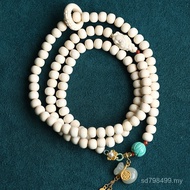 *6 Kalung Asli* Jantung 108 Manik 7mm Buddha Manik Mammoth Lelaki Perempuan Menyeberang Gading Manik