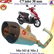 CLD Racing C7 in 38 mm series MIO M3 &amp; MIO J Knalpot Fullsystem