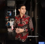 Kemeja Batik Pria Modern 2022 Mewah Elegan Lengan Panjang Baju Batik Cowok Kemeja Batik kantor Dewas