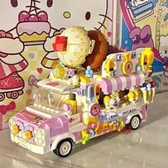 【積木類】兼容樂高冰淇淋漢堡車餐車城市街景系列兒童益智拼裝積木玩具跨境