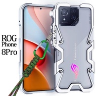 Shockproof Armor Metal Frame Cover For ASUS ROG Phone 8 Pro Strap Aluminium Bumper Heavy Duty Case For Asus Rog Phone 8