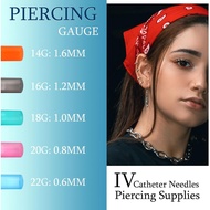 50Pcs Piercing Needles 14g 16g 18g 20g 22g IV Catheter Needles for Ear Nose Lip Tongue Belly Nipple 