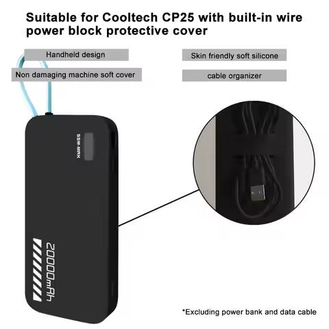 Shockproof Silicone Case for CUKTECH CP25 20000mah 55W Power Bank Dustproof Protective Power Bank Ca