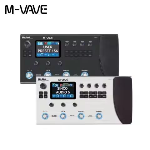 M-VAVE MK-300 Professional AMP Cab Simulator Pedal Touch Screen 24bit Audio for Guitarist Bassist