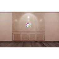 DESIGN E - READY STOCK SET WAINSCOTING (9' X 10') WHITE - 40MM