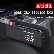 Audi A4 A3 A5 Car seat gap storage box large capacity Car storage box New high-quality leather Car o