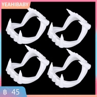 YEAHIBABY 🎃🎃🎃 4Pcs Artificial Plastic Zombie Teeth Kids Vampire Fangs Child Vampire Teeth Kids Outfi