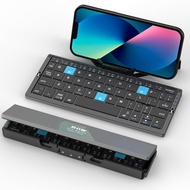 Foldable Bluetooth Keyboard ,Aluminum Alloy Quiet Mini Bluetooth Keyboard Portable Lightweight Travel Keyboard ，Rechargeable Pocket Portable Keyboard for Tablet,iPad, Phones