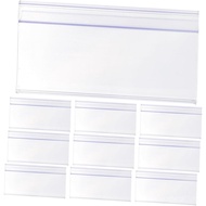 CHILDWEET 20pcs Plastik Tag Harga Pemegang Paparan Tanda Berdiri untuk Rak Runcit Pasaraya dan Farma