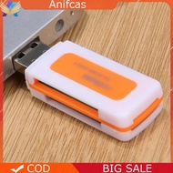4 in 1 USB 2.0 Card Reader Memory Card Reader Adapter 4 Card Slots USB Adapter for TF SD MS M2 PC La