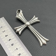 ≮224≯Chrome Hearts Silver Necklace Grade 925 Cross Pendant Heart-shaped chrome retro-style Collect 1