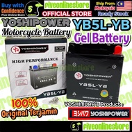 YB5L Bateri Motorsikal YOSHIPOWER + Battery YB5L-YB SM Sport Rider E Bonus EX5 LC135 v1 SRL110 Kriss