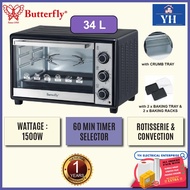 Butterfly 34L 1500W Electric Oven with Rotisserie &amp; Convection Function - BEO-5238 BEO5238