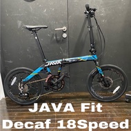 Free Delivery  Java Fit 18 Speed Aluminium Folding Bike | Decaf Shifter | 20” Decaf wheel