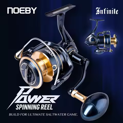NOEBY Infinite Power Saltwater Spinning Reel 5000H 6000H 8000H 10000H 5.9:1 Aluminum Spool 20kg Max 