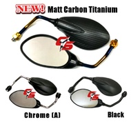 Yamaha Y125 SIDE MIRROR Carbon Titanium Chrome YAMAHA Y15 Y16 SRL Y110 RXZ EGO AVANTIZ SOLARIZ NVX N