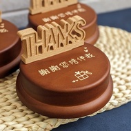 Thanks原木立體裝飾音樂盒 - 客製化