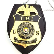 American FBI Metal Pure Copper Big Badge Back Pin