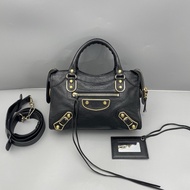 Balenciaga巴黎世家機車包mini黑金